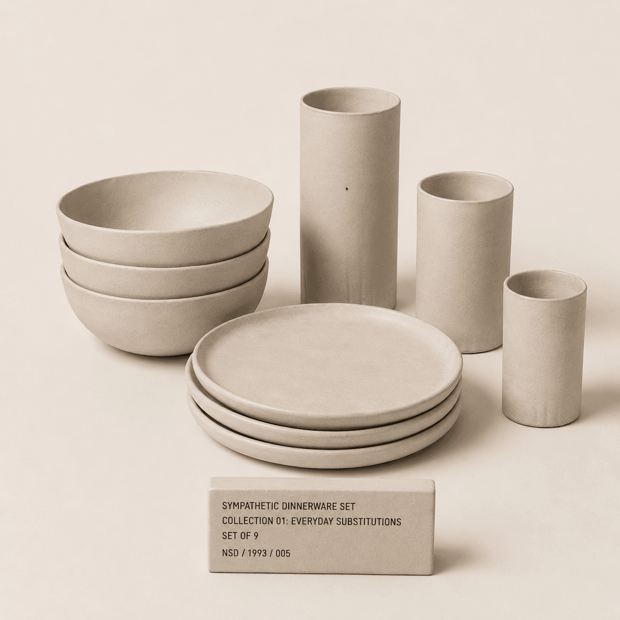 MONOLITHIC CERAMIC DINNERWARE